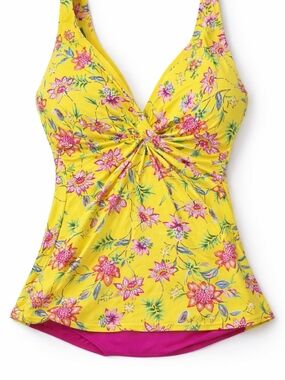 Sunsets Golden Hour Tankini Set 38E/36F Fits Up to 34G Yellow Floral